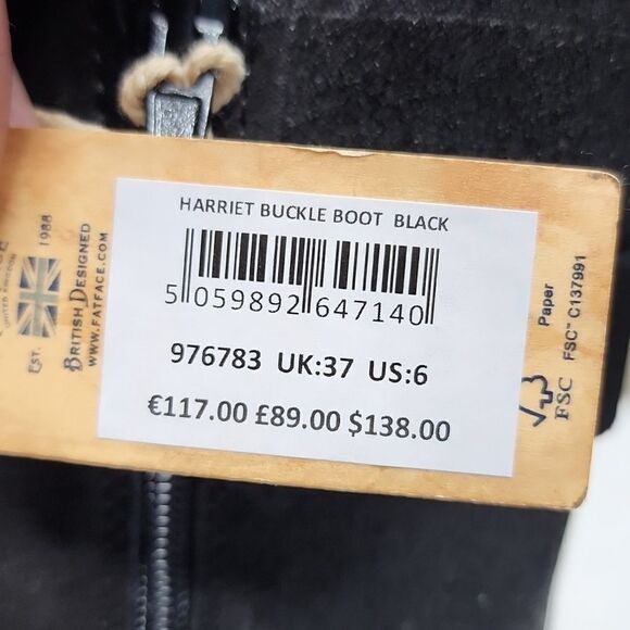 NWT Fat Face SUEDE Harriet Buckle Boots US 6 / EUR 37 - Picture 9 of 10